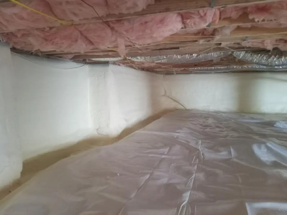 Crawl space encapsulation with closed-cell spray foam for Roof Waterproofing in Shiloh